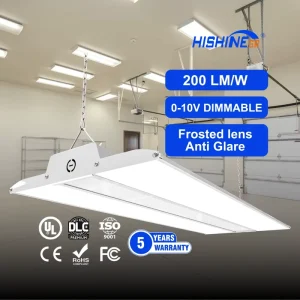K9 250W LED Explosion Proof Linear High Bay Light Anonized Aluminum 5 Year Warranty IP20 Rated Dimmable for Warehouses