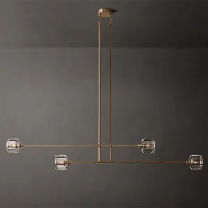 K9 Crystal Chandelier Mobile Linear Chandelier for Dining Room Villa Living Room Indoor Luxury Lighting Decoration Home