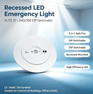 KINOELA Fire Emergency LED Light Outdoor Use Flame-retardant Polycarbonate 3-Year Warranty IP20 3-Hour Emergency Time Dali