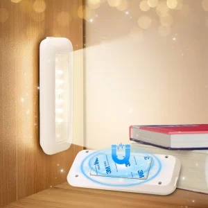 KSWING Modern LED Bed Lamp Rechargeable Push Light Magnet Wall Mounted Night Light Bedroom Closet Cabinet Lights Shade Direction