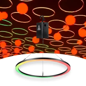 Kinetic LED Hollow Ring Lift System DMX512 Controlled Stage Light Winch LED Kinetic Lights Ring for Event and Club