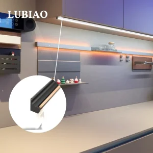 Kitchen Cabinet Lighting Fixture With Integrated Handle Profile Soft Downward Illumination Double Diffuser YB1042 42