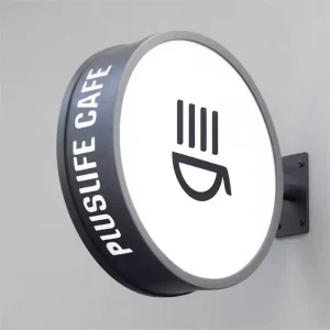 Koncept Manufacturer Outdoor Blade Sign Advertising Display LED Light Box Round LED Bar Advertising Light Box Rotate