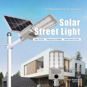 LAIHONG Factory Price High Brightness CE Certified Aluminum Alloy IP65 Solar LED Street Light LiFePO4 Battery 3000K 6500K Color
