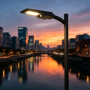 LEAD Solar Street Light with Real Brightness 6000LM 40W IP65 Rating Poffersional test for Outdoor Solar Powered Lighting Project