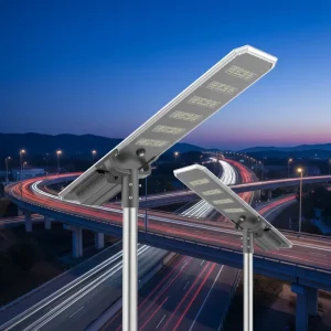 LECUSO Solar Sensor Street Light Square Design 100W 150W LED IP66 for Residential Areas