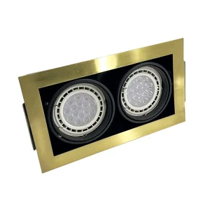 LED 11W Double Downlight Modern Anti Glare Frameless Golden Iron Body Commercial Indoor Living Room Spotlights
