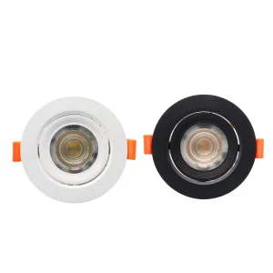 LED 3CCT Ceiling Spotlight AC100 240V 7W Dial Switch 3CCT Change IP20 Adjustable 90 Degrees PP+PS Material for Home