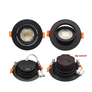 LED 3CCT Modern Ceiling Spotlight Black AC100 240V 7W Dial Switch IP20 Adjustable 90 45 Degrees PP PS Material Lightweight Home
