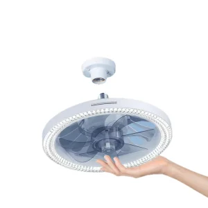 LED ABS Ceiling Fan Light Nordic Style Three Color Dimming Remote Control 220V Living Room Bedroom