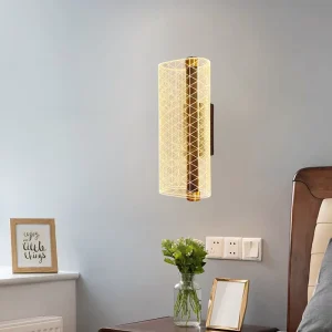 LED Acrylic Decoration Wall Lamp Minimalist Art Wall Lamp for Living Room Bedroom Bedside Corridor Background