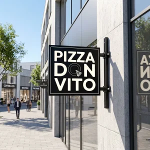 LED Advertising Light Box Customizable Shape Hanging Waterproof Outdoor Indoor Shop Store Sign Acrylic Metal Steel IP65