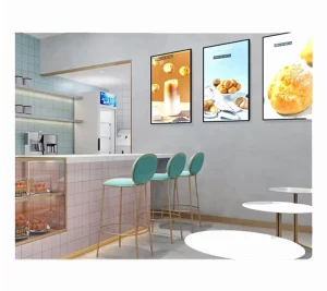 LED Advertising Light Box with Tempered Glass Aluminum Frame Poster Stand for Restaurant & Cinema Marketing Rectangle Shape