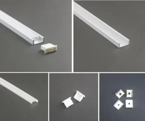 LED Aluminum Alloy 6063 T5 Profile Extrusion for LED Strip Lights Decorations Cutting Service LS 048