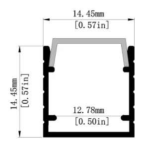 LED Aluminum Alloy 6063 T5 Profile Extrusion for LED Strip Lights Decorations Cutting Service LS 057