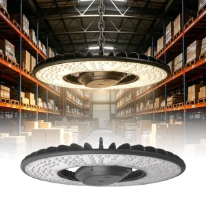 LED Aluminum Body Round Shape Switchable Dimmable LED High Bay Light for Warehouse Workshop Industrial