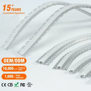 LED Aluminum Profile 23.5×8.5mm for Under Cabinet Lighting Decorations Use 6000 Series Anodic Oxidation Customizable Lengths