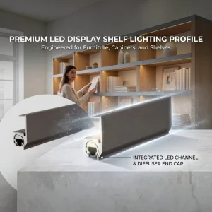 LED Aluminum Profile Channel for Display Cabinet Furniture Lighting Shelf Strip Lamp YB1001 35