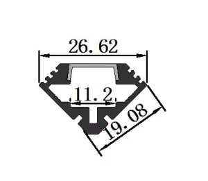 LED Aluminum Profile Extrusion Diffuser Endcaps Clips LED Aluminium Profile for LED Strip Light LS 045