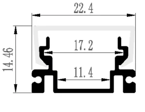 LED Aluminum Profile Extrusion Diffuser Endcaps Clips LED Aluminium Profile for LED Strip Light LS 068