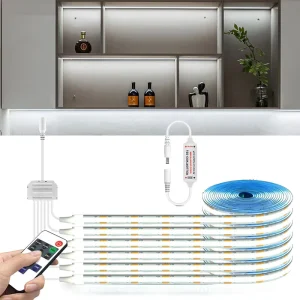 LED Aluminum Profile Light for Glass 10mm COB LED Strip 2700k to 10000k Mini Track Light for Cabinet