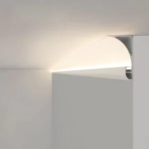LED Aluminum Profiles Ceiling Wall Wash Light Skirting Board Extrusion Channels Mounted No Slot for Home Bedroom Living Room