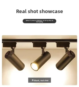LED Aluminum Track Lights 6000K Daylight Commercial Retail Store Exhibition Hall COB Adjustable H Type Led Track Light
