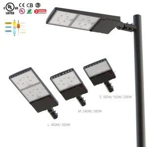 LED Area Parking Lot Shoebox Street Light 100W 150W 200W 240W 300W 400W 500W Led Street Light CE UL 160LM LED Outdoor Lighting