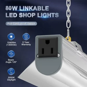 LED Batten Commercial Lighting US CA Stock Warehouse Garage Linable 4FT 60W 80W LED Linear Strip Shop Lights