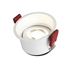 LED COB Spotlight Recessed Downlight for Suspended Ceilings Anti-Glare Narrow-Frame Design Modern Minimalist CRI 90 Aluminum