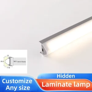 LED Cabinet Light Triangular Aluminium Profile 18mm Shelf Laminate Strip Cabinet Lights Under Cabinet Lighting