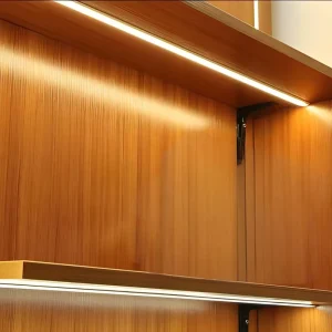 LED Cabinet Lighting Strip DC12V DC24V Anodized Aluminum Right Angle 45 Degrees Linear LED Strip Light for Cabinet Kitchen