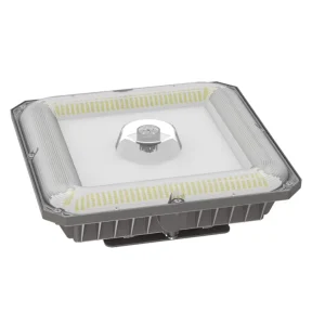 LED Canopy Lights Outdoor Die Casting Aluminum Housing IP65 Rated Anti Glare 5-Year Warranty for Gas Station Warehouse