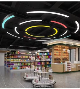 LED Ceiling Light 3000mm Linkable Seamless LED Linear Light Chandelier Lights for Shopping Mall Conference Hall