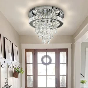 LED Ceiling Light Decorative Hanging Fixture Chandelier Crystal Modern Lamp