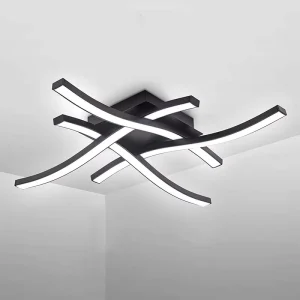 LED Ceiling Light Surface Installation Living Room Bedroom Kitchen Elegant Curved Ceiling Light