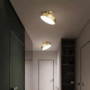 LED Ceiling Lights for Bedroom Living Dining Room Aisle Lamps Corridor Balcony Round Golden Home Decoration Fixture