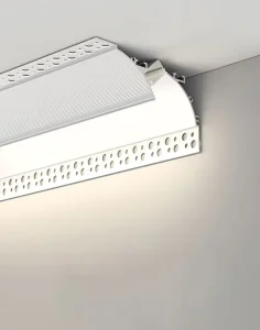 LED Ceiling Wall Wash Light Aluminum Profile Curved Extruded Channel for Gypsum Drywall Linear Light Bedroom Living Room