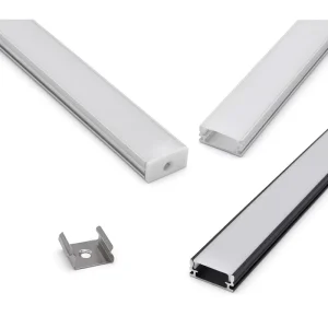 LED Channel System Kit Aluminum Profile With Diffuser End Cap Mounting Clips for Closet Cabinet Wardrobe OEM