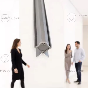 LED Corner Fixture for Wall Panel Decoration Villa Staircase Hotel Interior Eco-Friendly Soft Ambient Glow Design YB3002PRO-45