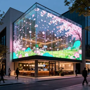 LED Crystal Film Screen China Supplier Invisible Advertising Transparent Screen with Animation Function