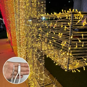 LED Curtain Icicle String Light Commercial Square Mall Projects Solution Christmas Decoration Castle House Landscape Halloween