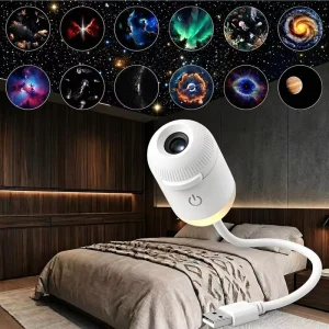 LED Decor Lights 2-in-1 Galaxy Projector Starry Sky Night Light USB Portable Adjustable Brightness for Festival Decorations YSH