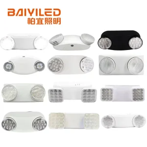 LED Dual-Head Exit Sign Emergency Light with Lithium Battery 3 Hours Emergency Time Self-Contained