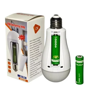 LED Emergency Bulb Light Detachable Automatic Charging Constant Current Wide Voltage 1200mAh 6000K Daylight Dimmable Dual
