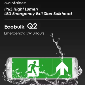 LED Emergency Bulkhead Fire Safety High Efficiency Super Bright 3H Runtime Emergency Light LiFePO4 Battery CB SAA CE LVD EMC