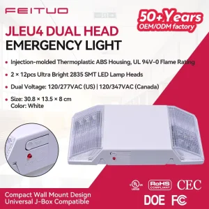 LED Emergency Light Durable Emergency Light Dual Head Emergency Light for Garage Passage Emergency Lighting Scenarios
