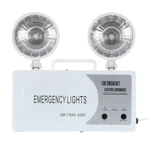 LED Emergency Light with Two Head Adjustable Commercial Emergency LED Lights Hardwired Exit Fixtures