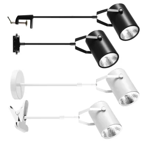 LED Exhibition Light Long Arm Clip Hanging Booth Back Wall Long Rod LED Telescopic Spot Light Exhibition Lighting