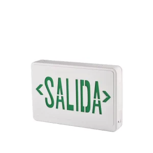 LED Exit Sign Emergency Light 3W IP30 Double Sided Wall Mounted ABS White Li Ion Battery 3 Hours Warranty
